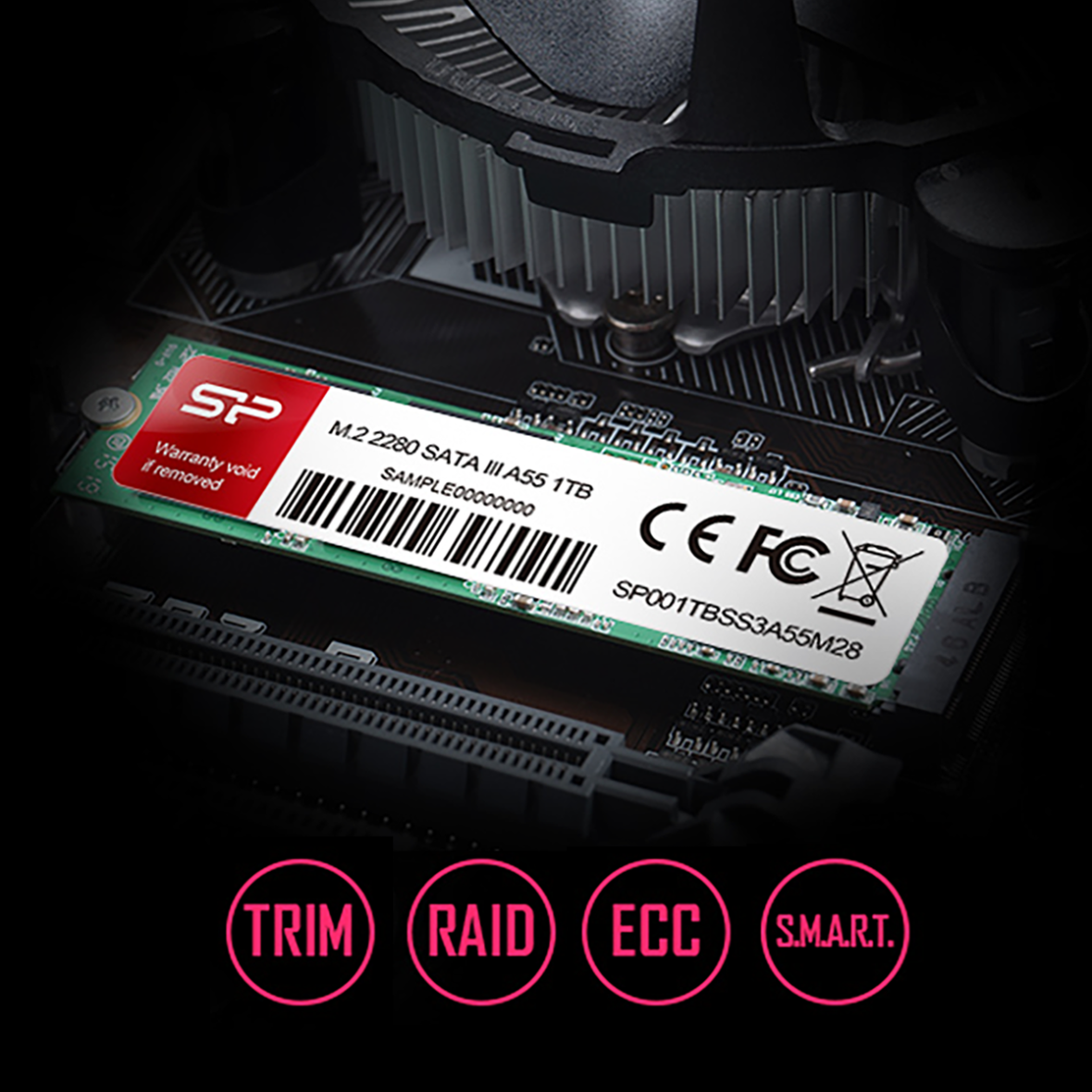 M.2 2280 SATA III A55-Silicon Power
